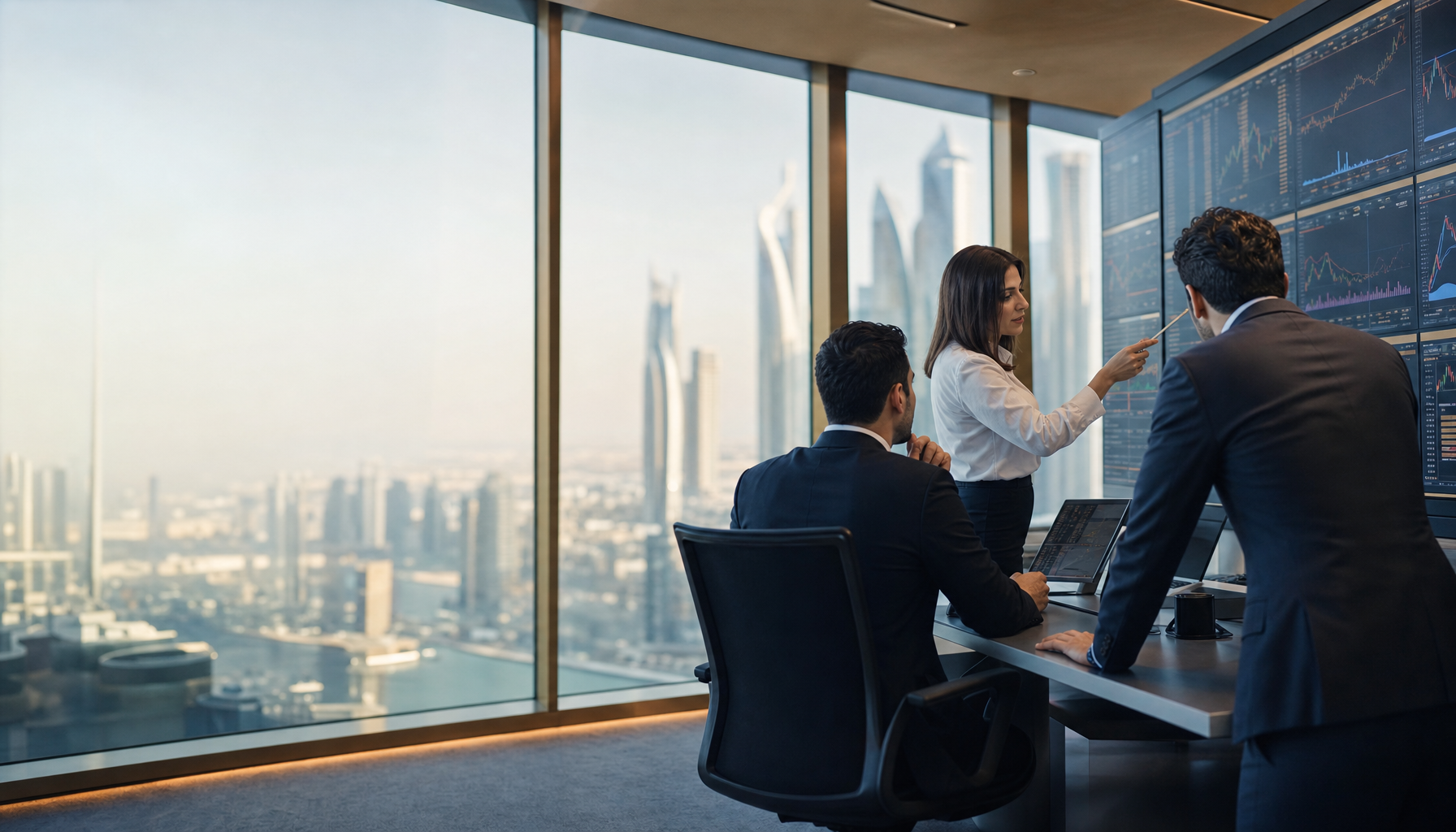 Illustrative capital markets team at work